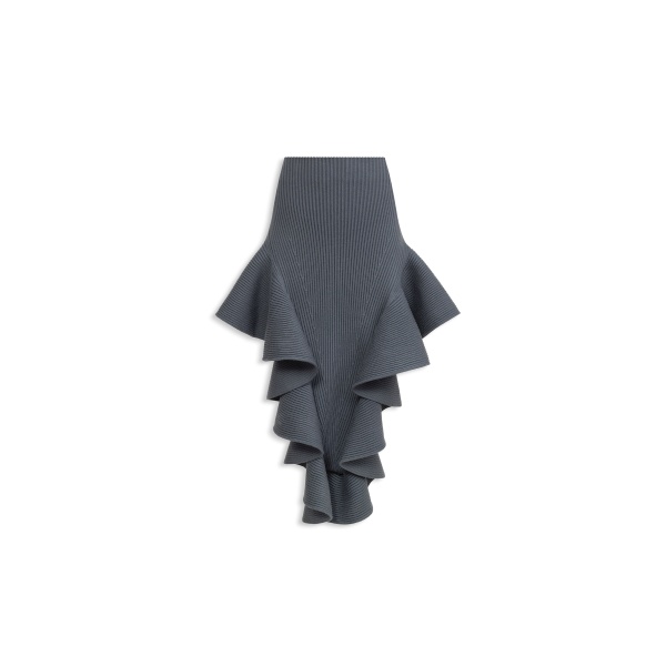 Alaia ribbed ruffle skirt