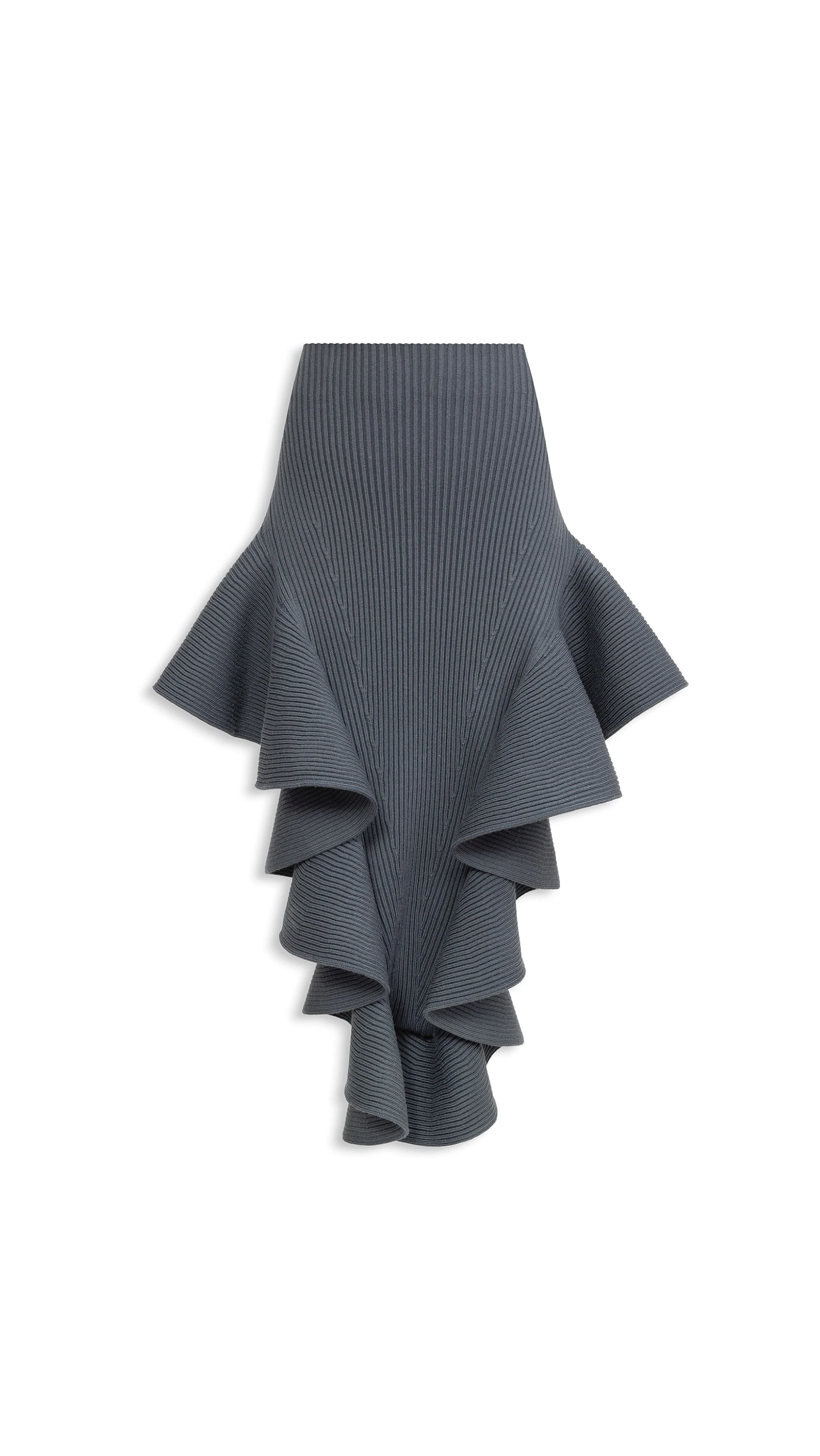 Alaia Ribbed Ruffle Skirt Alaia ribbed ruffle skirt