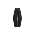 Alaia round wool crepe pants in anthracite