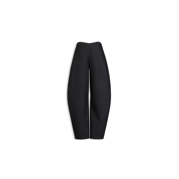 Alaia round wool crepe pants in anthracite