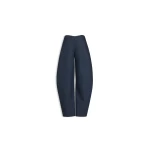 Alaia round wool crepe pants in grey