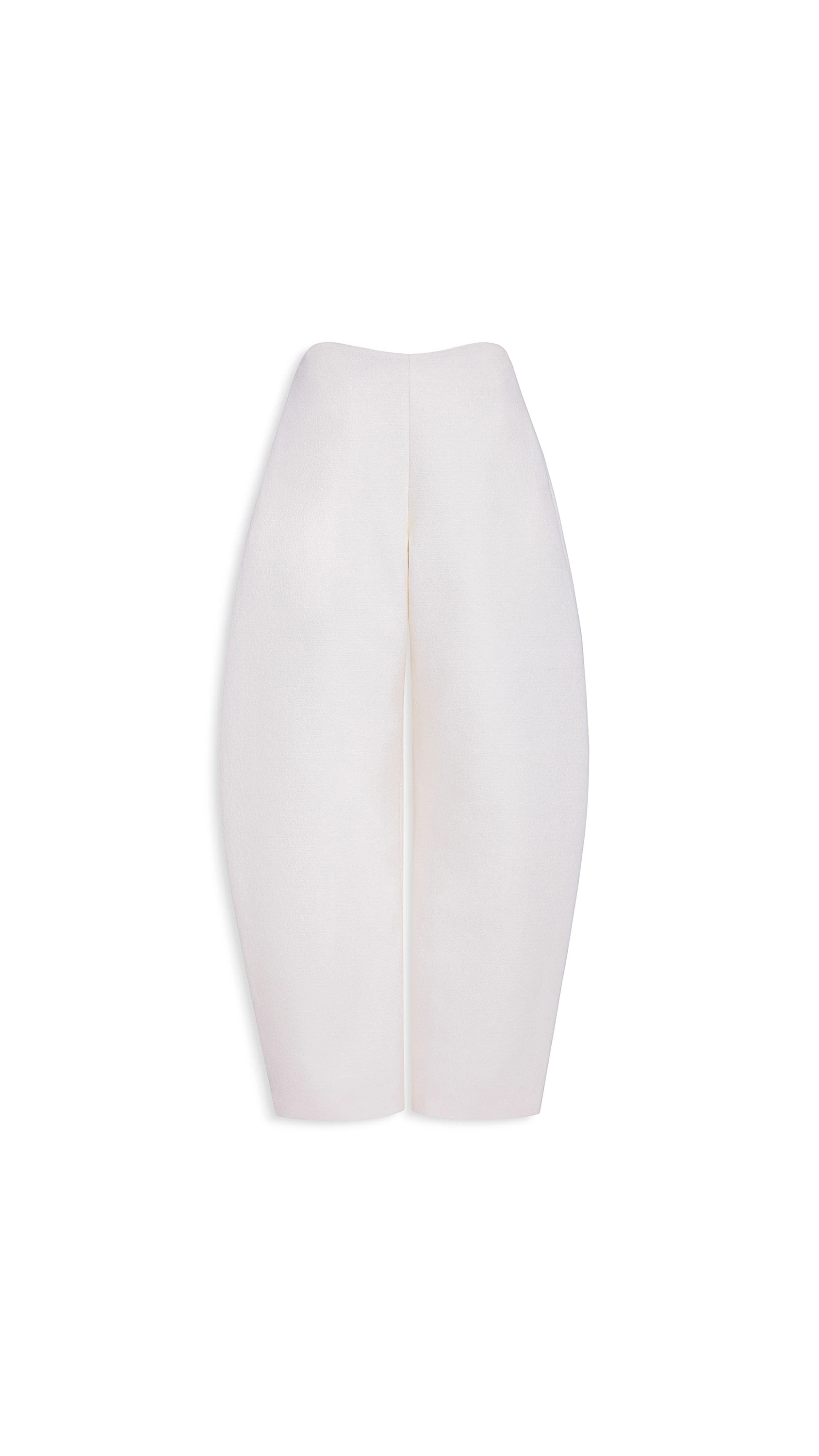 Alaia Round Wool Crepe Pants in Ivory Alaia round wool crepe pants in ivory
