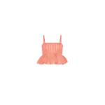 Alaia shiny crinoline top in coral