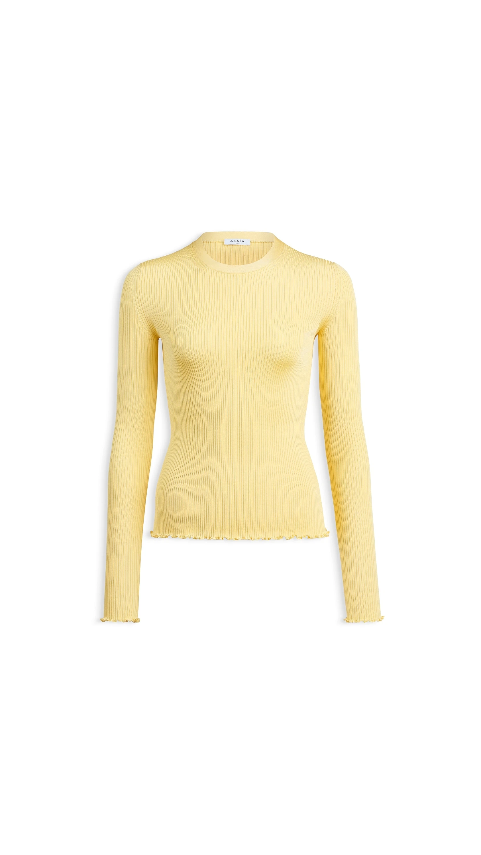 Alaia Silk Ribbed Knit Top Alaia silk ribbed knit top