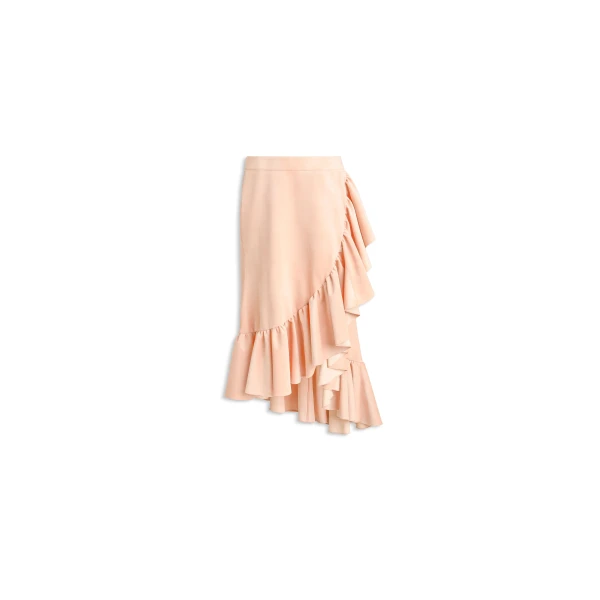 Alaia suede goatskin ruffle skirt