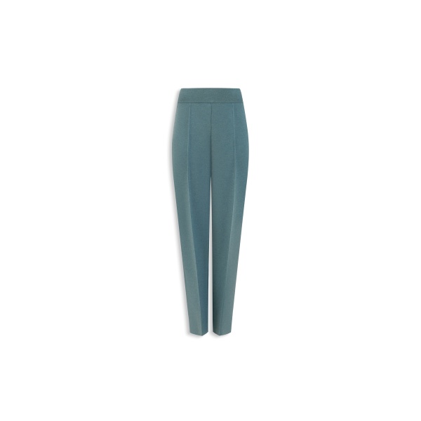 Alaia tapered wool pants in blue grey