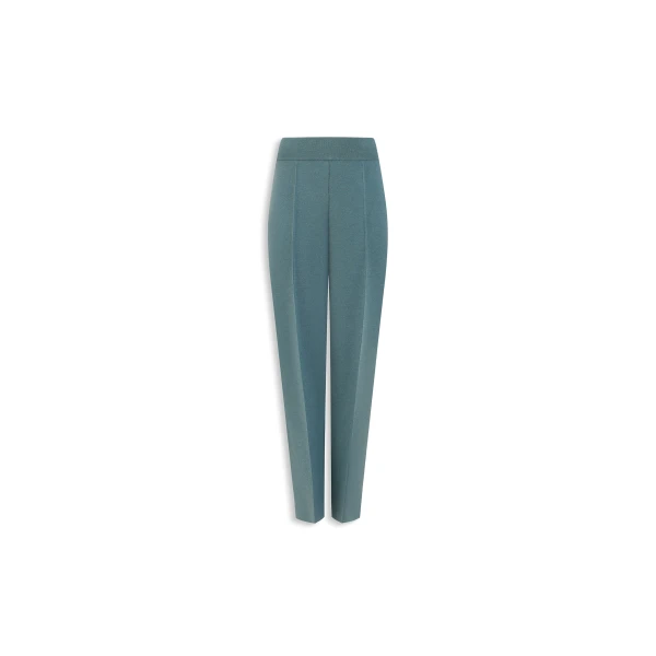 Alaia tapered wool pants in blue grey