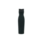 Alaia velvet bodycon dress in bottle green