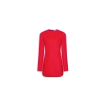 Alaia velvet mini dress in bougainvillea
