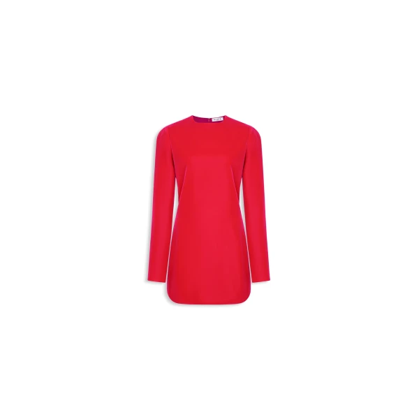 Velvet Mini Dress in Bougainvillea