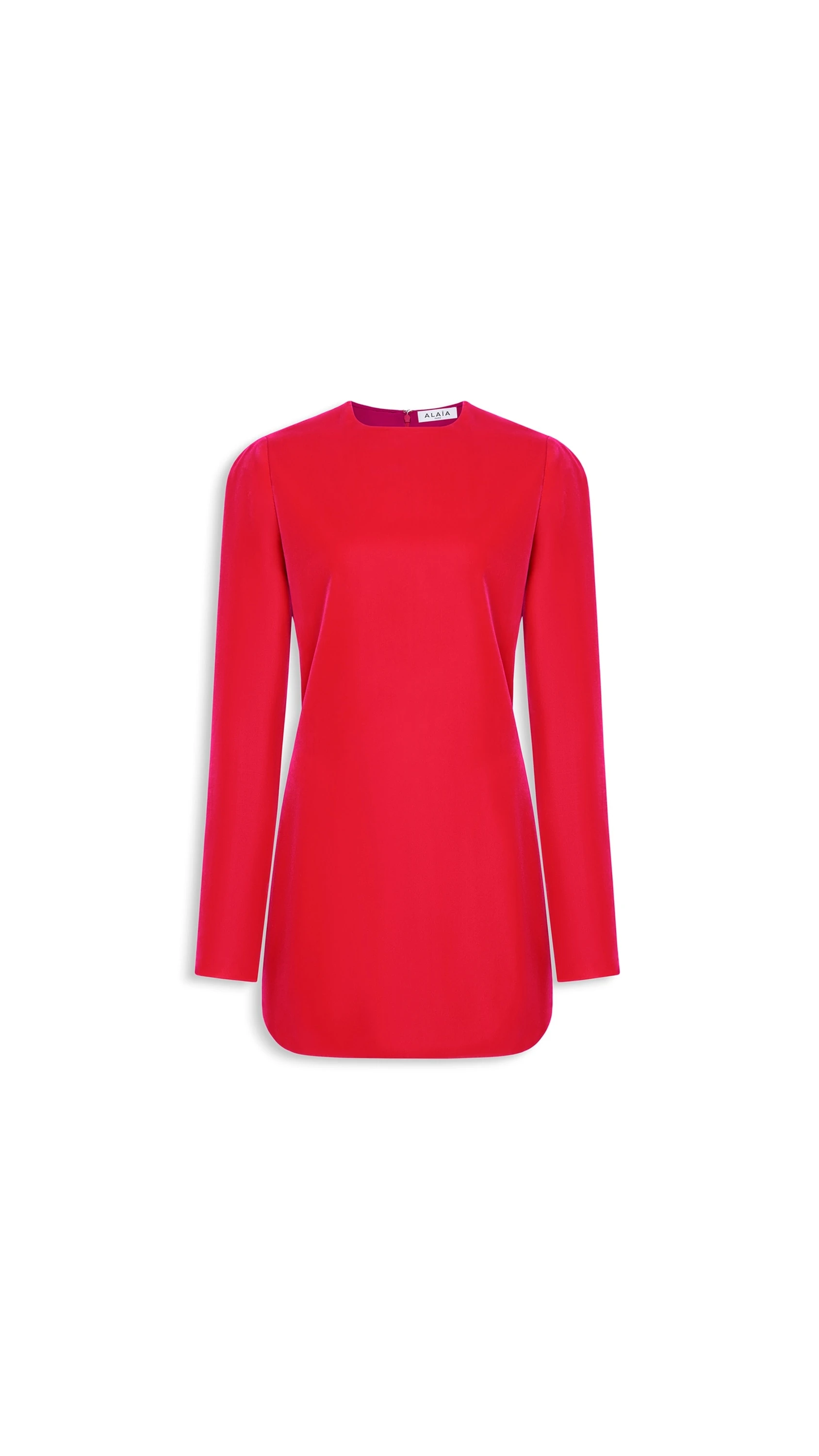 Alaia Velvet Mini Dress in Bougainvillea Alaia velvet mini dress in bougainvillea