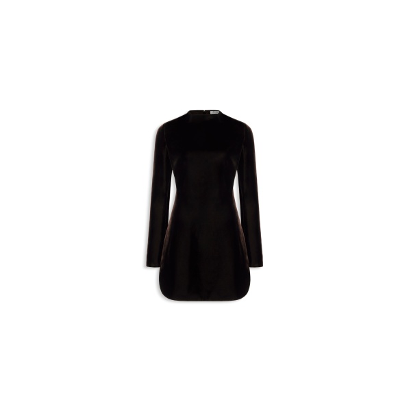 Alaia velvet mini dress in ebene