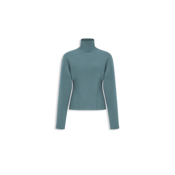 Alaia wool cinched jumper in blue grey