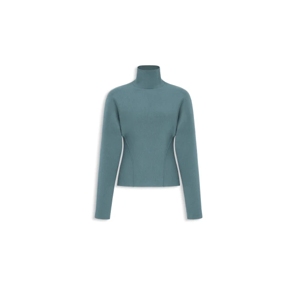 Alaia wool cinched jumper in blue grey