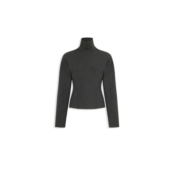 Alaia wool cinched jumper in dark grey