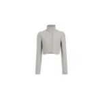 Alaia wool crepe tailored jacket in grey
