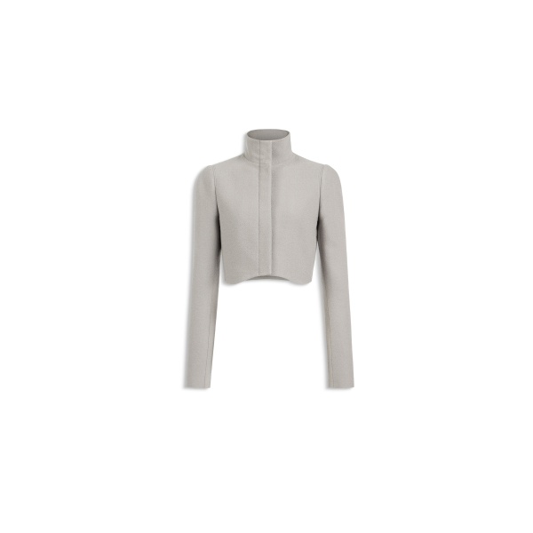 Alaia wool crepe tailored jacket in grey