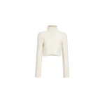 Alaia wool crepe tailored jacket in ivory