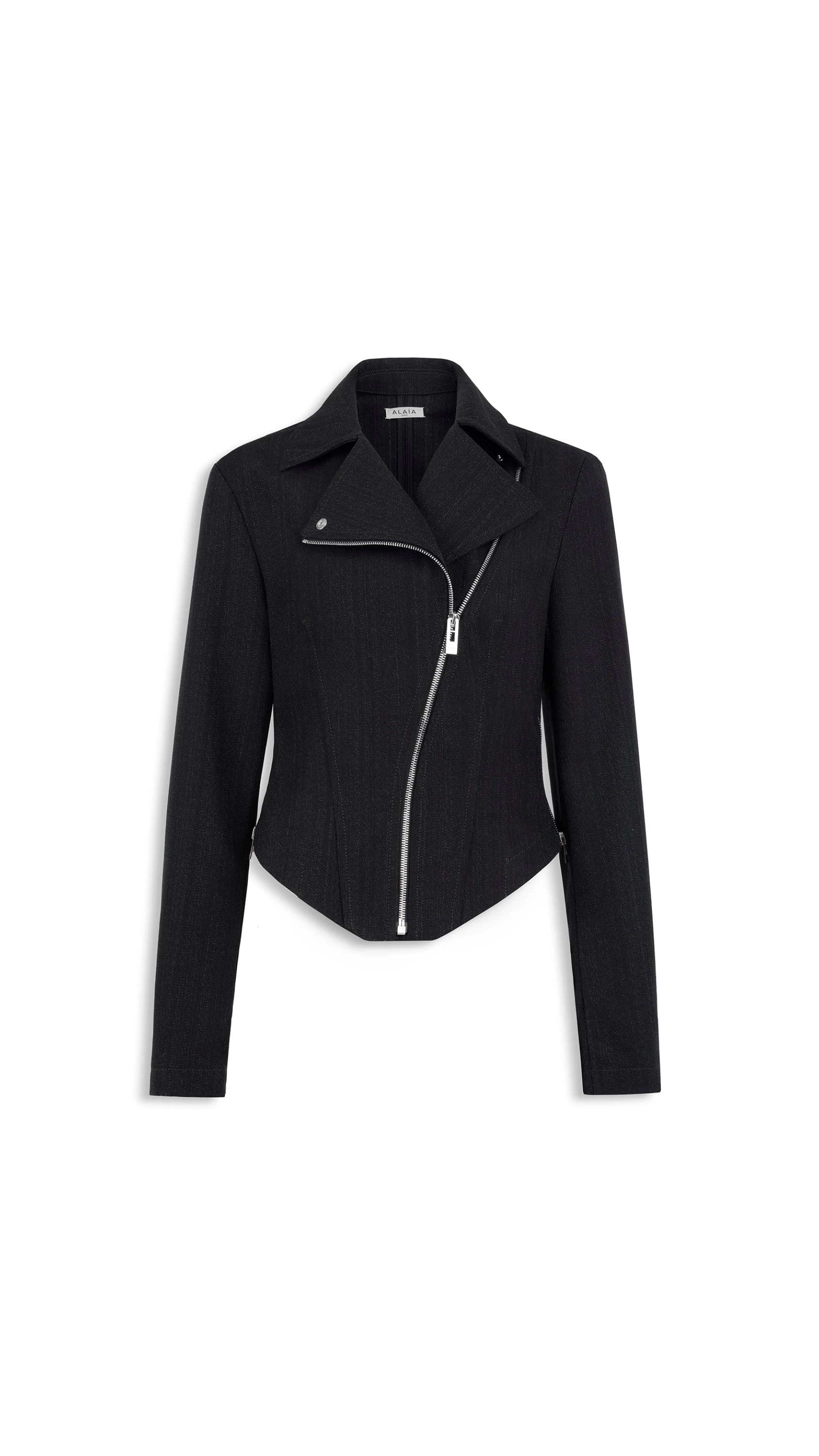 Alaia Wool Denim Biker Jacket Alaia wool denim biker jacket