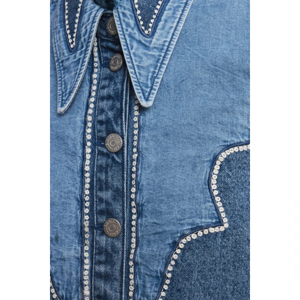Alemais Jesse Denim Applique Shirt, view 5