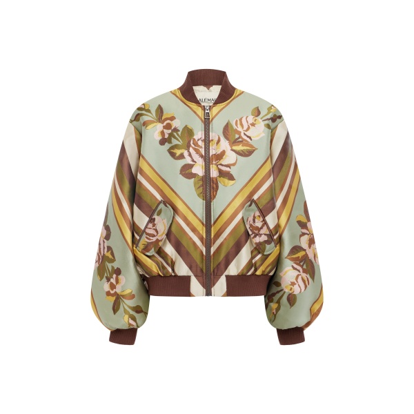 Alemais La Rosa Jacquard Bomber Jacket