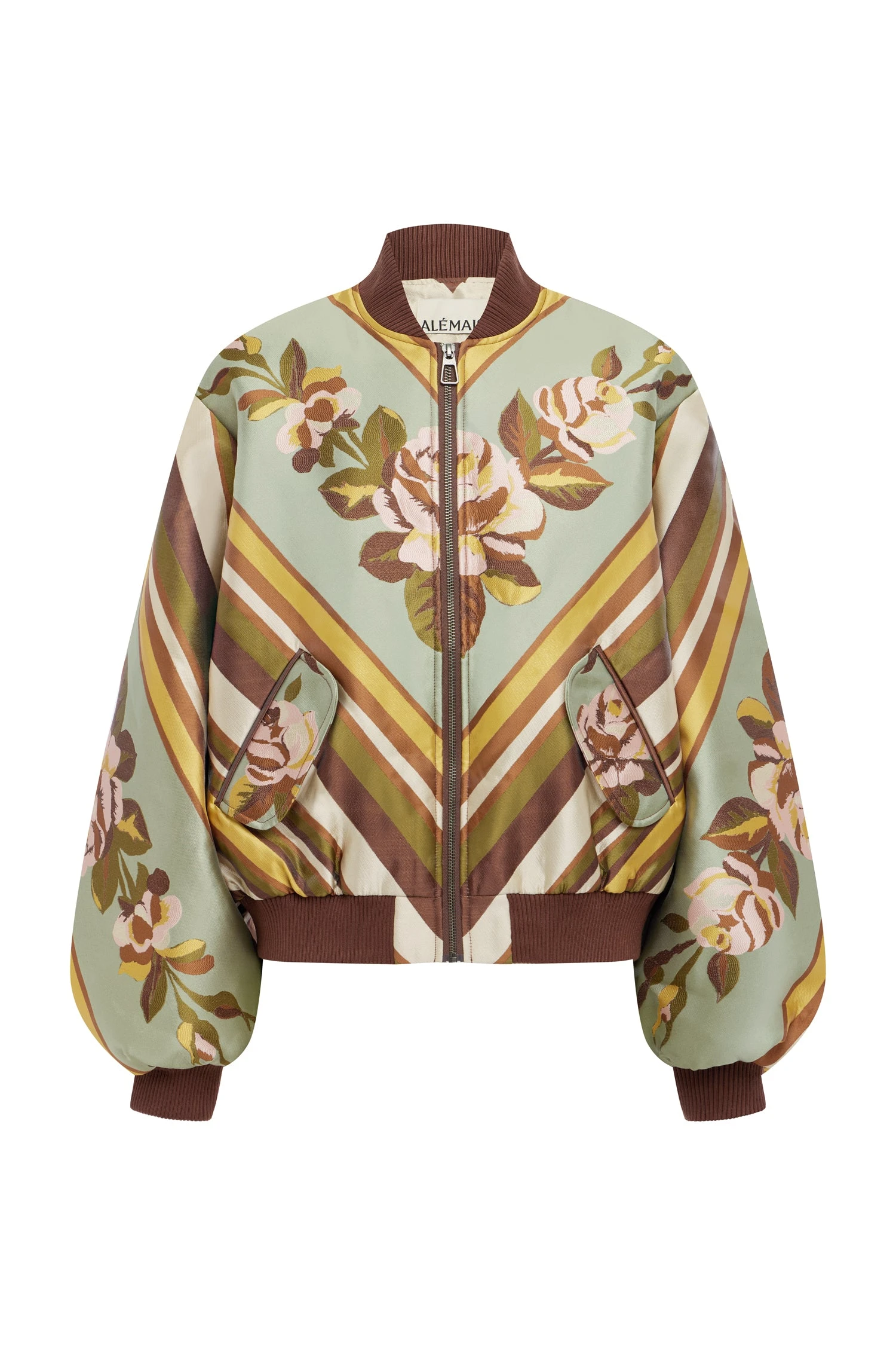 La Rosa Jacquard Bomber Jacket by Alemais - Jackets Alemais La Rosa Jacquard Bomber Jacket