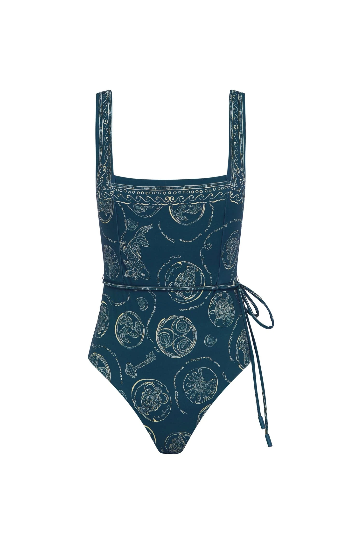Lucky Square Neck One Piece by Alemais - Beachwear Alémais Lucky Square Neck One Piece