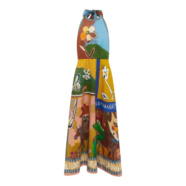 Alémais Mlak Halter Midi Dress