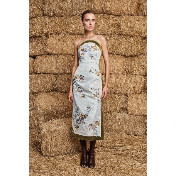 Alemais Odessa Embroidered Midi Dress, view 2