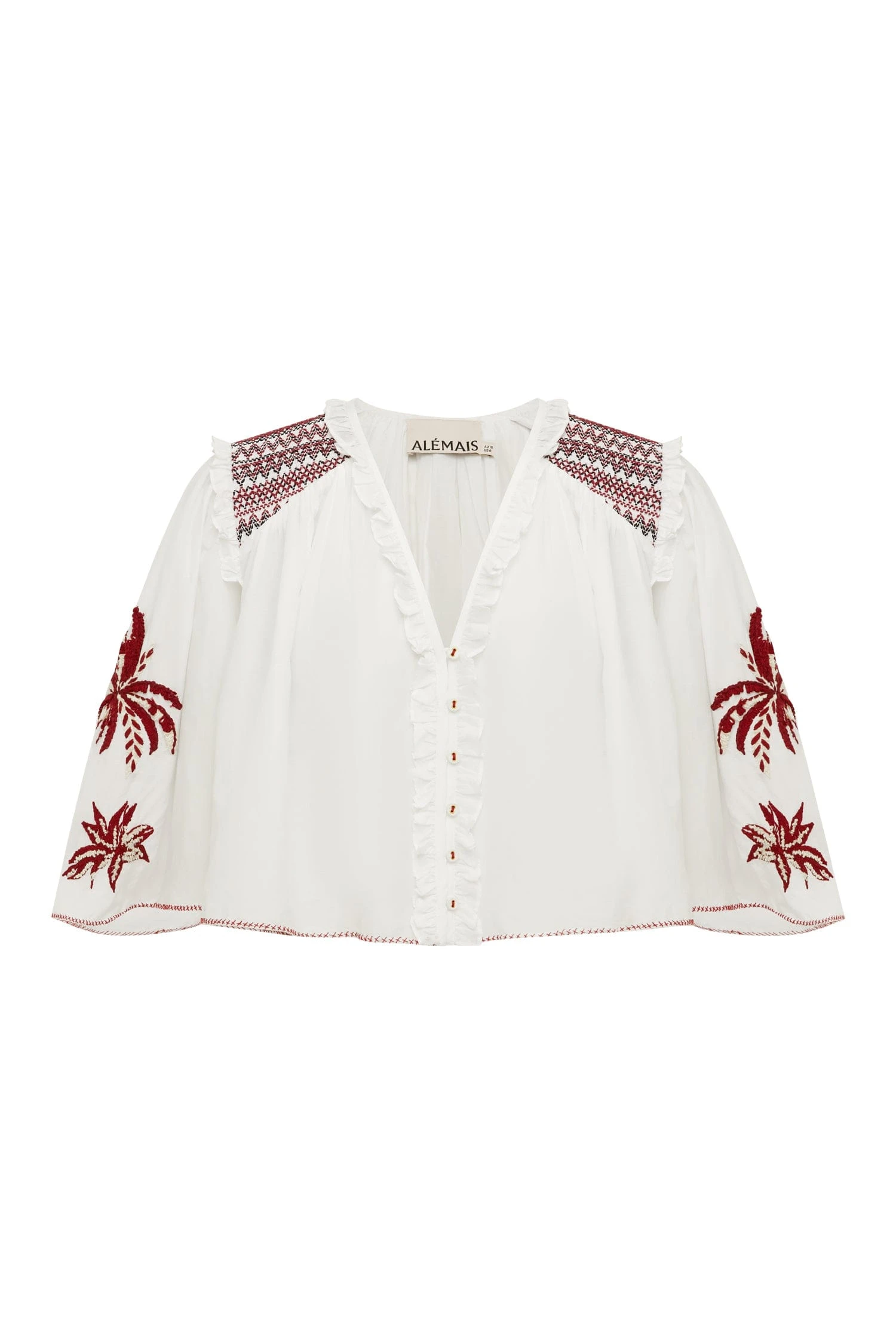 Odie Embroidered Top by Alemais - Tops Alémais Odie Embroidered Top