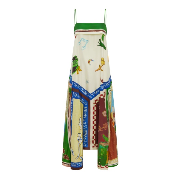 Alémais Tangible Love Silk Midi Dress