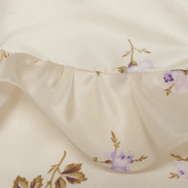 Alessandra Rich Floral-Print Silk Taffeta Blouse in White and Multi, view 6