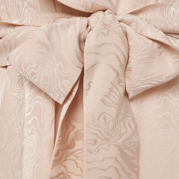 Alessandra Rich Silk Jacquard Robe in Blush, view 6