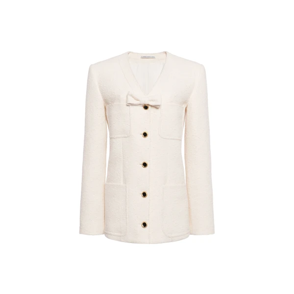 Tweed Bouclé Jacket in Ivory