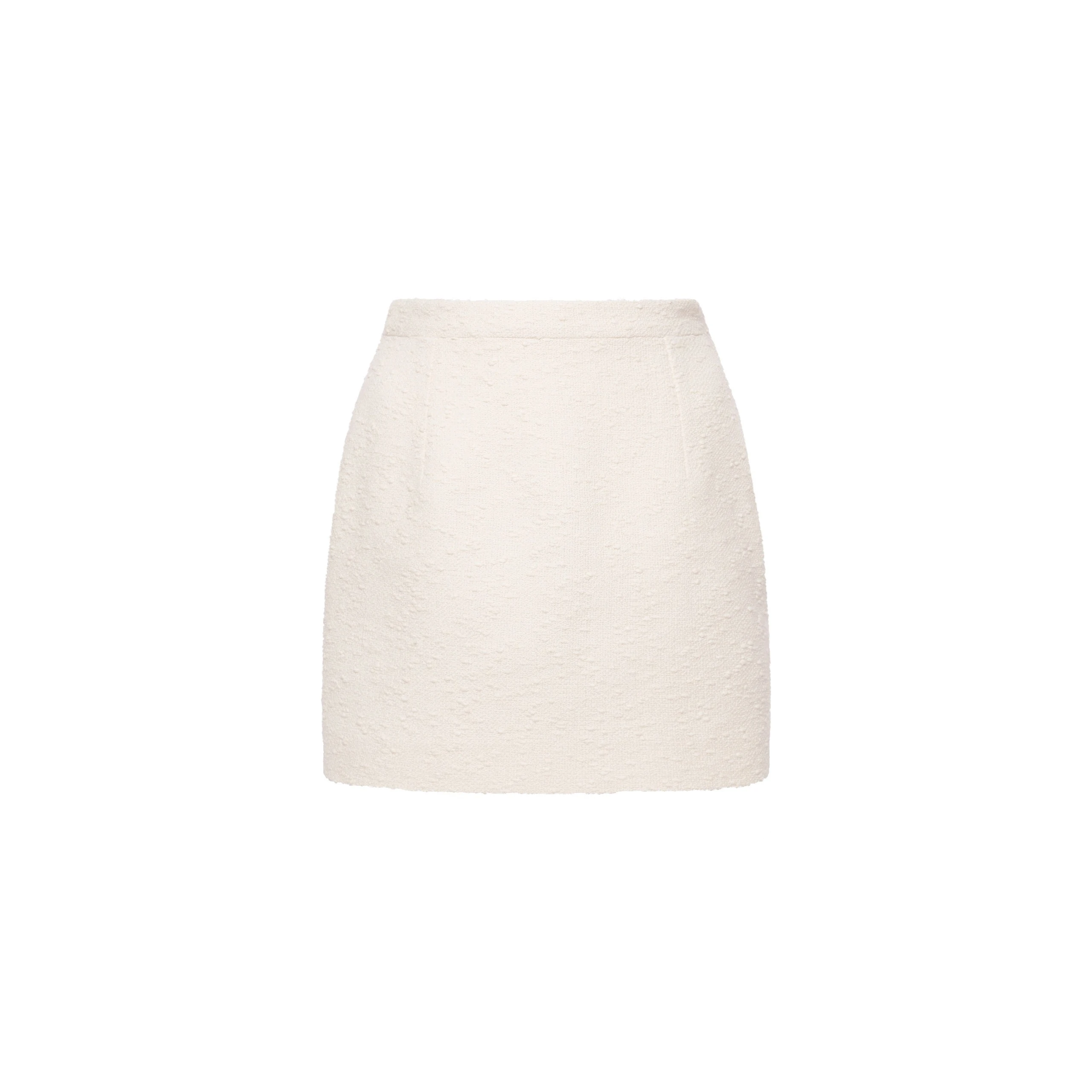 Alessandra Rich Tweed Bouclé Mini Skirt in Ivory Alessandra Rich Tweed Bouclé Mini Skirt in Ivory