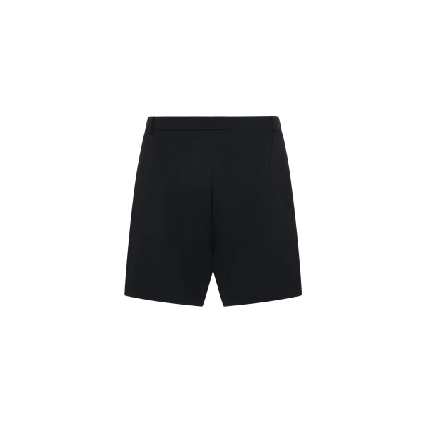 Alessandra Rich Wool Crêpe Bermuda Shorts in Black, view 5