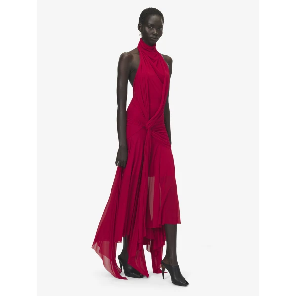 Alexander McQueen Asymmetric Draped Dress - Dresses - British Luxury Tailoring at Luxury Shoes 