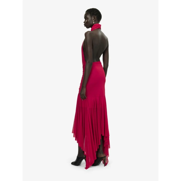 Alexander McQueen Asymmetric Draped Dress - Dresses - British Luxury Tailoring at Luxury Shoes 