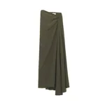 Alexander McQueen Asymmetric Waist Maxi Skirt in Green - Skirts - British Luxury Tailoring at Luxury Shoes 