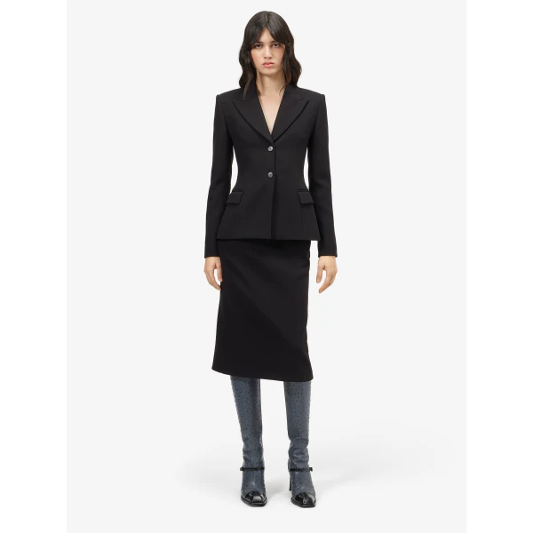 Alexander McQueen Bonded crepe Single-breasted Jacket - Jackets - British Luxury Tailoring at Luxury Shoes 