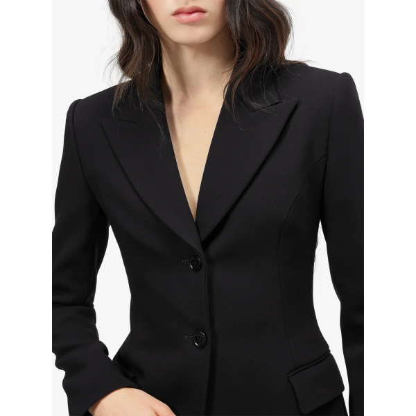 Alexander McQueen Bonded crepe Single-breasted Jacket - Jackets - British Luxury Tailoring at Luxury Shoes 