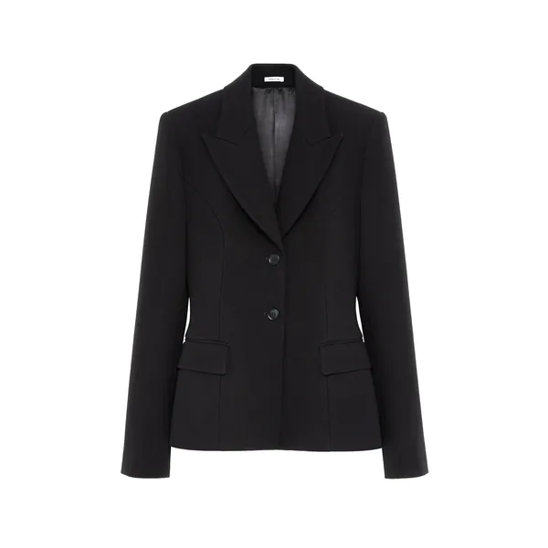 Bonded crepe Single-breasted Jacket