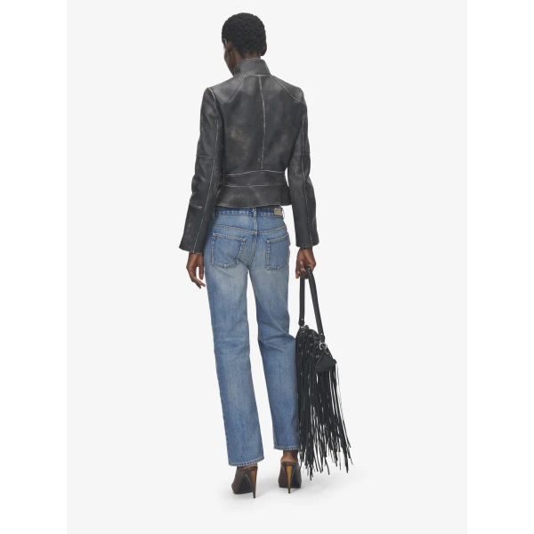 Alexander McQueen Deconstructed Waist Jeans - Pants - British Luxury Tailoring at Luxury Shoes 