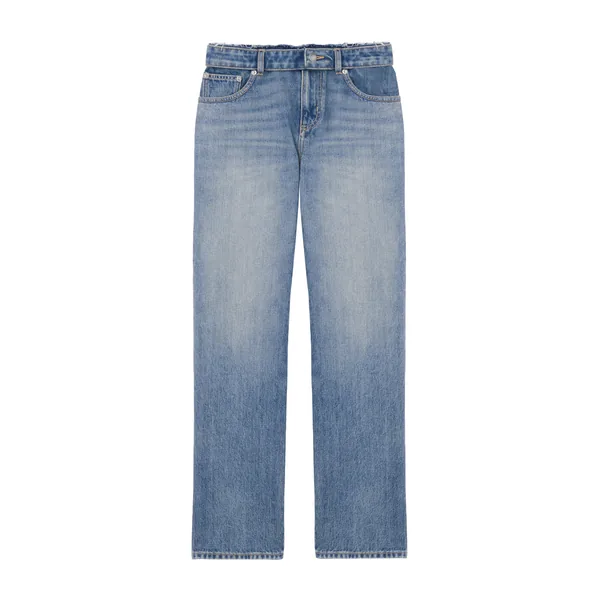 Deconstructed Waist Jeans
