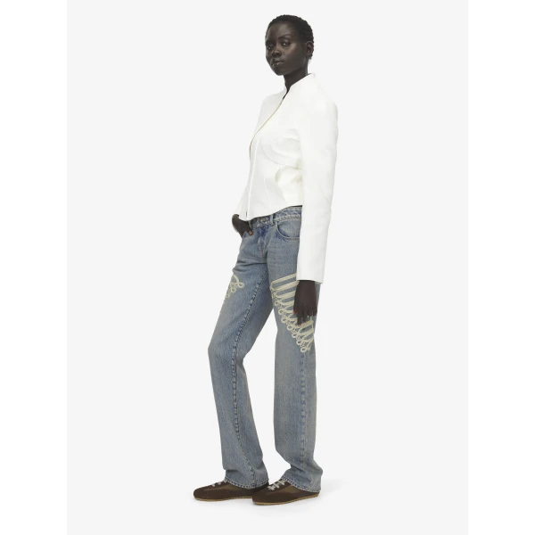 Alexander McQueen Floral Embroidery Leather Jacket - Jackets - British Luxury Tailoring at Luxury Shoes 