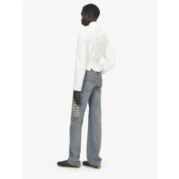 Alexander McQueen Floral Embroidery Leather Jacket - Jackets - British Luxury Tailoring at Luxury Shoes 