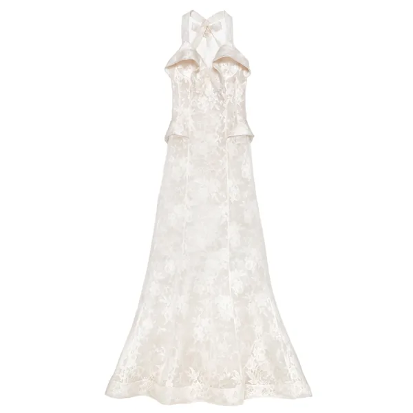 Alexander McQueen Floral Lace Evening Dress in Pink - Dresses - British Luxury Tailoring at Luxury Shoes 