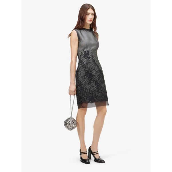 Alexander McQueen Floral Lace Shift Dress - Dresses - British Luxury Tailoring at Luxury Shoes 