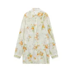 Alexander McQueen Floral Print Pyjama Shirt - Tops - British Luxury Tailoring at Luxury Shoes 