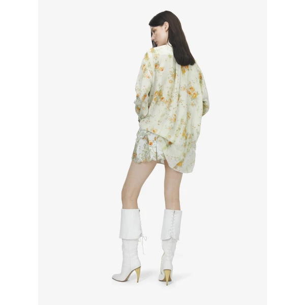 Alexander McQueen Floral Print Pyjama Shirt - Tops - British Luxury Tailoring at Luxury Shoes 